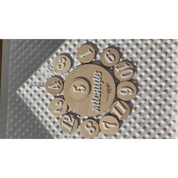 Набір для фото дитини по місяцям. У наборі 1 основа та 12 змінних цифр.