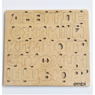 Дерев'яна абетка пазл Український алфавіт