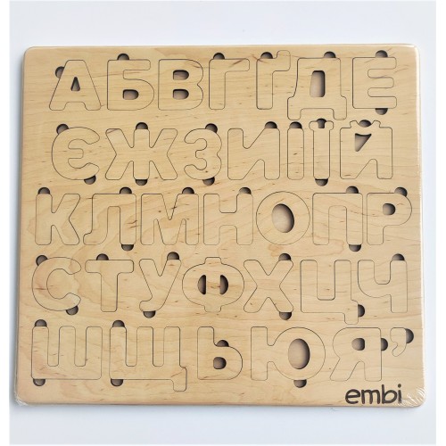 дерев'яна абетка пазл український алфавіт