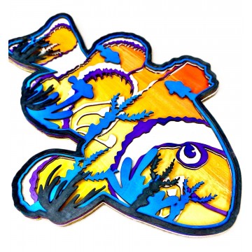 Дерев’яна розмальовка 3D «Риба-клоун» — набір для творчості з 5 шарів