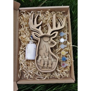 Розмальовка з дерева Олень за мотивами Гаррі Поттера – магічний 3D набір для творчості