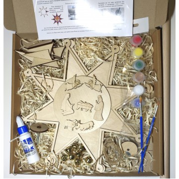 Різдвяна зірка своїми руками – набір для розмальовування з дерева