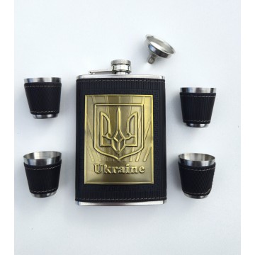  Подарунковий набір для чоловіків "Патріотична фляга з рюмками Україна"