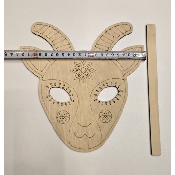 Заготовка маска кози з дерева для розмальовування  