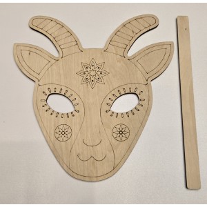 Заготовка маска кози з дерева для розмальовування  