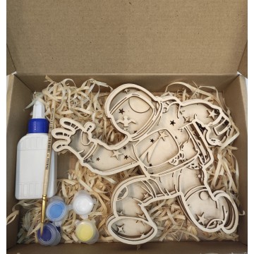 Космонавт - Дерев'яна багатошарова розмальовка