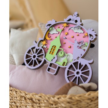 Дерев’яна 3D розмальовка «Карета» 