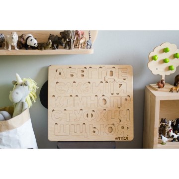 Дерев'яна абетка пазл Український алфавіт