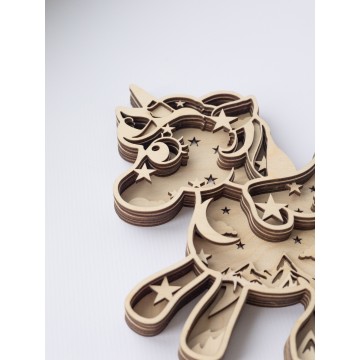 Дерев’яна 3D розмальовка «Єдинорожка»